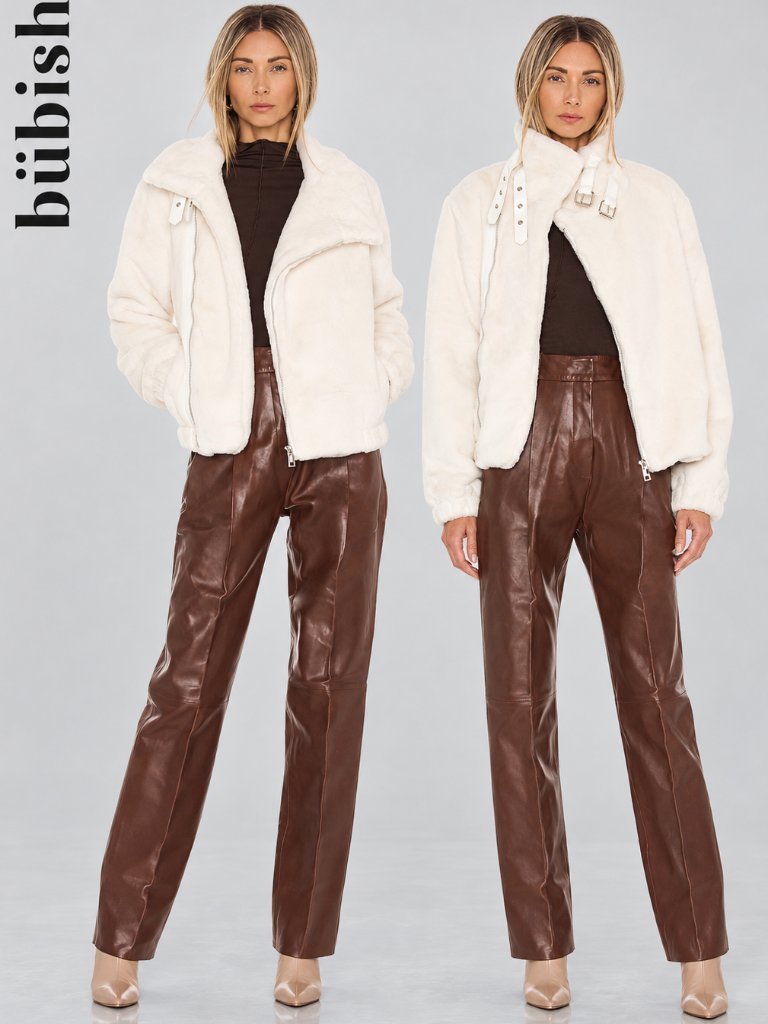 Hot Item!Bubish Orlando Faux Fur Jacket In Cream — image 2 of 8